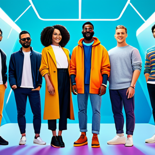 **

"A group of diverse people, fully clothed in casual but stylish attire, participating in a virtual crowdfunding event within a colorful and futuristic metaverse environment, appropriate content, safe for work, perfect anatomy, natural proportions, digital art, vibrant colors, showcasing accessibility and global connection, modest clothing, professional illustration."

**